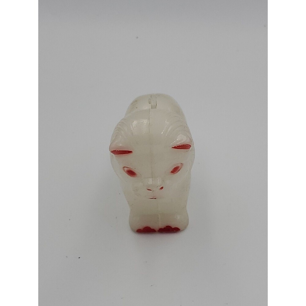 Vintage Celluloid Carnival Rosbro Glow In The Dark Lion Christmas Ornament